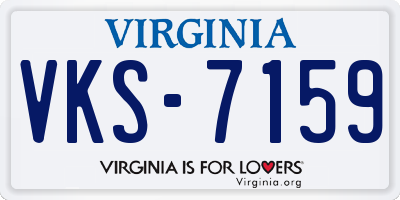VA license plate VKS7159