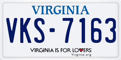 VA license plate VKS7163