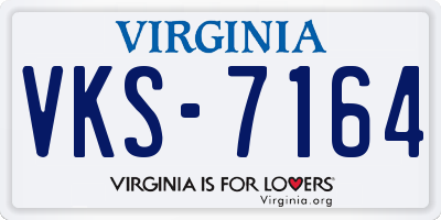 VA license plate VKS7164