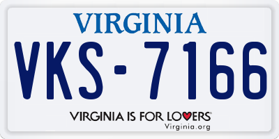 VA license plate VKS7166