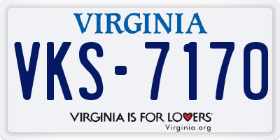 VA license plate VKS7170