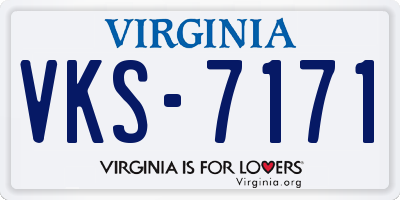 VA license plate VKS7171