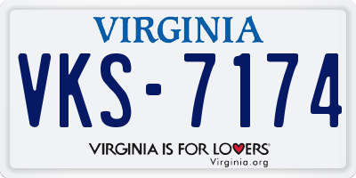 VA license plate VKS7174