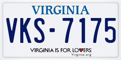VA license plate VKS7175