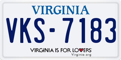 VA license plate VKS7183