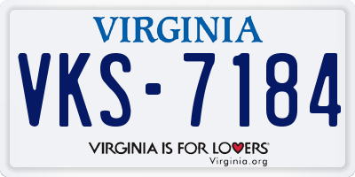 VA license plate VKS7184