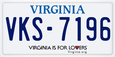 VA license plate VKS7196