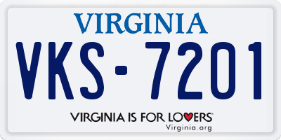 VA license plate VKS7201