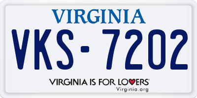 VA license plate VKS7202
