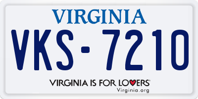 VA license plate VKS7210
