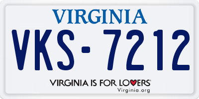 VA license plate VKS7212