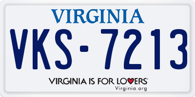 VA license plate VKS7213