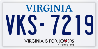 VA license plate VKS7219