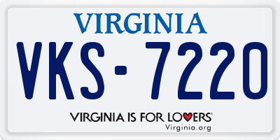 VA license plate VKS7220