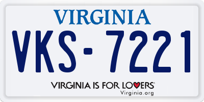 VA license plate VKS7221