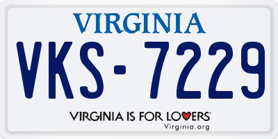 VA license plate VKS7229