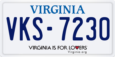 VA license plate VKS7230