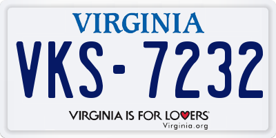 VA license plate VKS7232