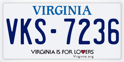VA license plate VKS7236