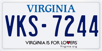 VA license plate VKS7244