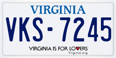 VA license plate VKS7245