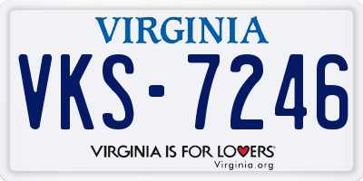 VA license plate VKS7246