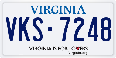 VA license plate VKS7248