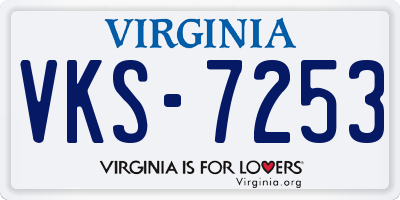 VA license plate VKS7253