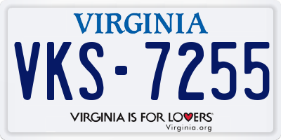 VA license plate VKS7255