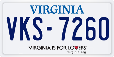 VA license plate VKS7260