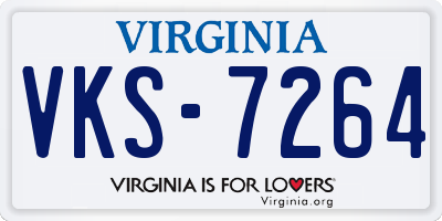 VA license plate VKS7264