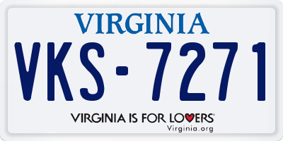 VA license plate VKS7271