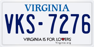 VA license plate VKS7276