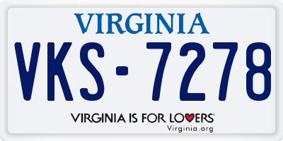 VA license plate VKS7278