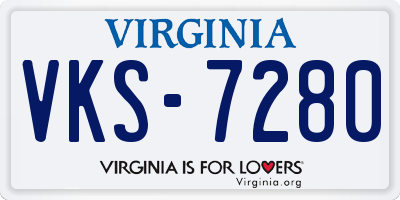 VA license plate VKS7280