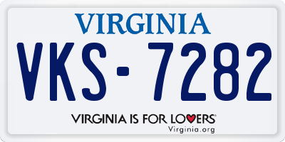 VA license plate VKS7282