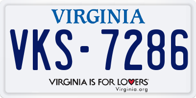 VA license plate VKS7286