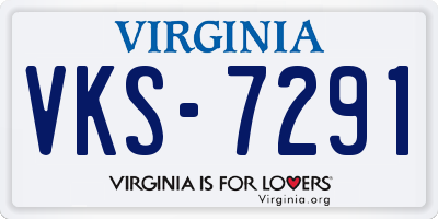 VA license plate VKS7291