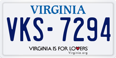VA license plate VKS7294