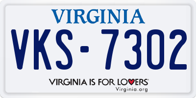 VA license plate VKS7302