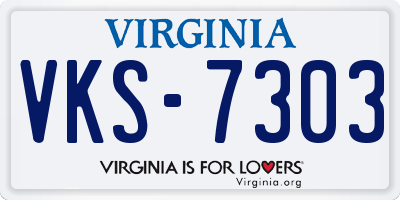 VA license plate VKS7303