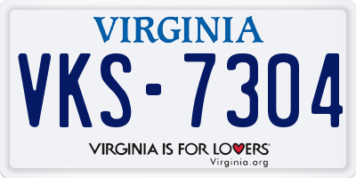 VA license plate VKS7304