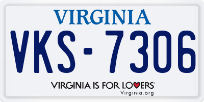 VA license plate VKS7306
