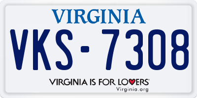 VA license plate VKS7308