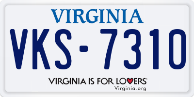 VA license plate VKS7310