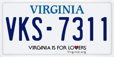 VA license plate VKS7311