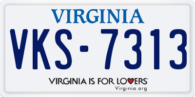 VA license plate VKS7313