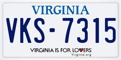VA license plate VKS7315