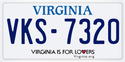 VA license plate VKS7320