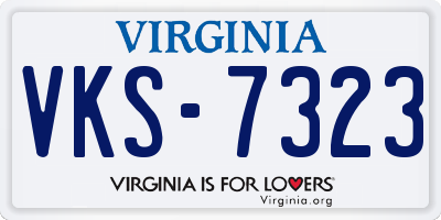 VA license plate VKS7323